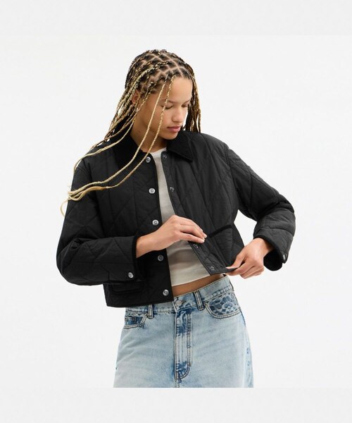 公式】キルテッド ジャケット・コーデュロイ カラー｜コーチ