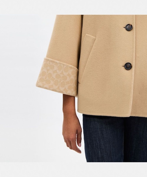 公式】ウール スウィング コート｜コーチ アウトレットのアウトレット