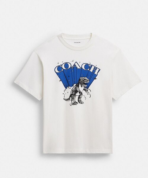 COACH レキシーTシャツ　カットソー COACH☆100%オーガニックコットンRexy 恐竜 レキシー Tシャツ 黒