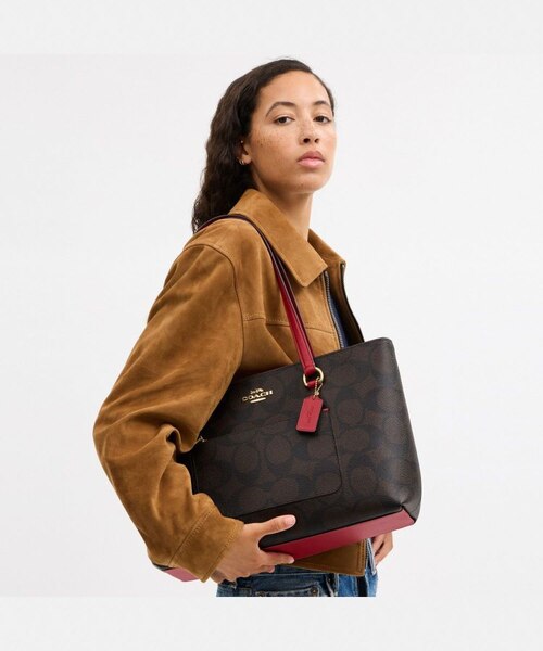 公式】ステーション トート バッグ・マキシ シグネチャー キャンバス