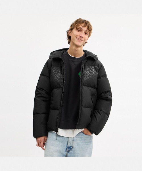 公式】カラーブロック ダウン ジャケット｜コーチ アウトレットの