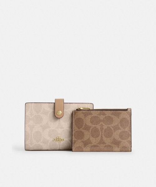 COACH 2-IN-1 ウォレット・ブロックド シグネチャー キャンバス 公式】2-IN-1 ウォレット・ブロックド シグネチャー キャンバス