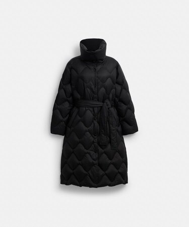 公式】キルテッド ロング パッファー コート｜コーチ アウトレットの 
