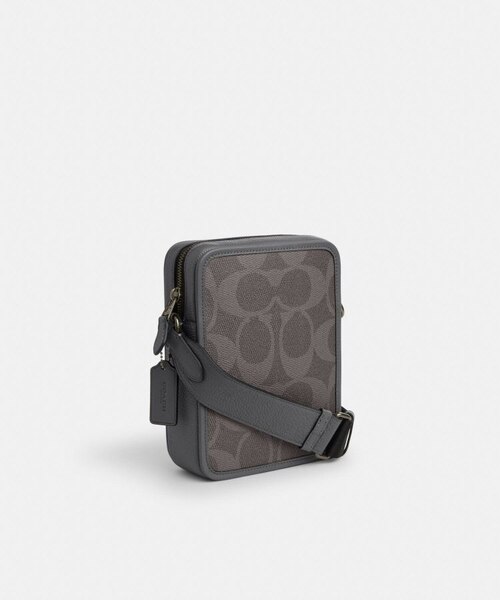 グレー キャンバス ボディバッグ 公式】サリバン クロスボディ バッグ・マキシ シグネチャー キャンバス