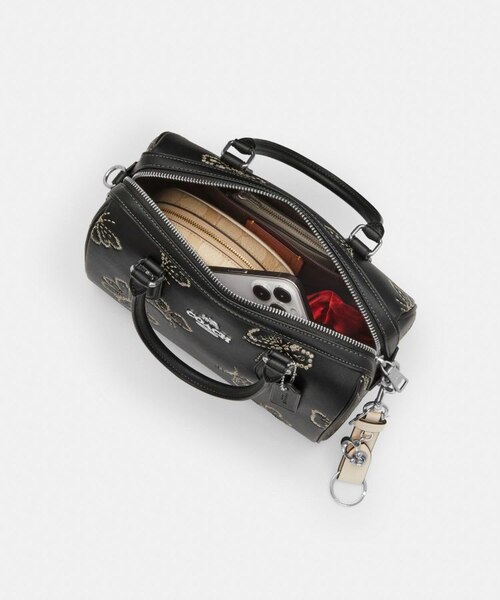 公式】ローアン サッチェル バッグ・バタフライ プリント｜コーチ