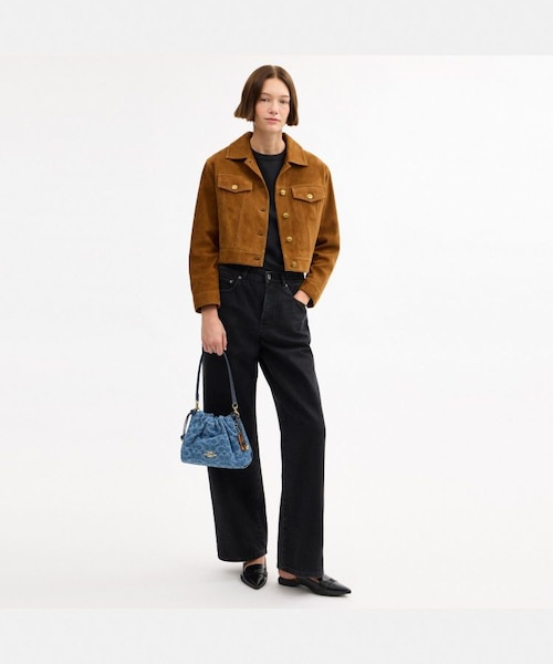 公式】フェイ ドローストリング バッグ・シグネチャー デニム｜コーチ