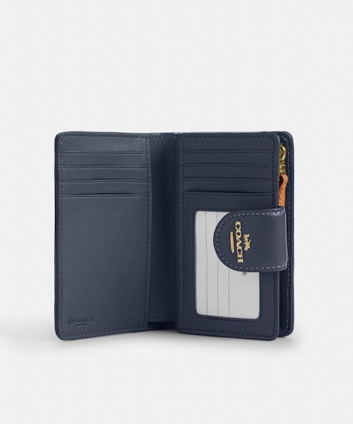 公式】ミディアム コーナー ジップ ウォレット・シグネチャー デニム