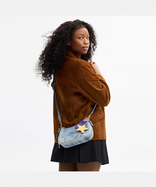 新品◇ COACH テリ ショルダー バッグ・ラブド デニム・チャーム COACH - 新品◇ COACH テリ ショルダー バッグ・ラブド デニム