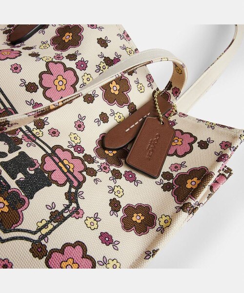 公式】キャンバス トート バッグ・フローラル プリント｜コーチ