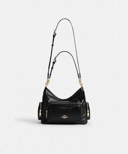 COACH ローレル　ショルダーバッグ ブラック レザー 公式】ローレル ショルダー バッグ・ポケット｜コーチ アウトレットの