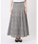 フラワー刺繍タックフレアスカート