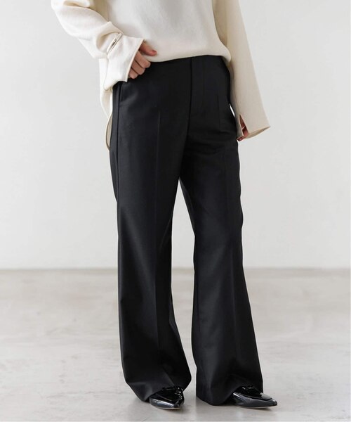 【新品タグ付き】スローブイエナ　センタープレスイージーパンツ　ブラック★ ストレッチフラノセンタープレスイージーパンツ｜ベーセー