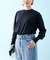 cotton silk crew プルオーバー