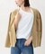 collarless soft knit ジャケット