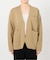 collarless soft knit ジャケット