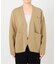 collarless soft knit ジャケット