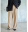 シルキードレープタックストレートパンツ