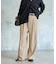 シルキードレープタックストレートパンツ