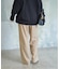 シルキードレープタックストレートパンツ