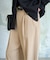 シルキードレープタックストレートパンツ
