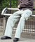 フェード ワイド カーゴ デニム パンツ