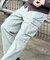 フェード ワイド カーゴ デニム パンツ