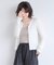 シャーリング編みニットカーディガン