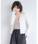 シャーリング編みニットカーディガン