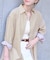 ロングルーズストライプシャツワンピ