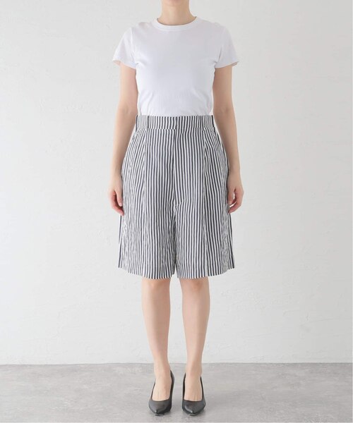 【タグ付き】PLAN C ショートパンツ ストライプ イタリア製 venit】ストライプ ショートパンツ|ベーセーストックの