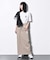 ENAMEL FAUX LEATHER スカート
