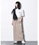 ENAMEL FAUX LEATHER スカート