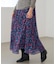 DEVEAUX ランダムヘム プリントスカート