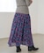 DEVEAUX ランダムヘム プリントスカート