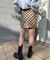 バイアスチェックミニスカート