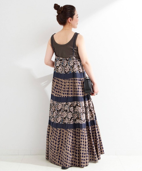 手洗い可 / ティアードパッチワークキャミワンピース｜ベーセー