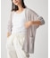 Linen knit topper カーディガン
