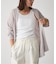 Linen knit topper カーディガン