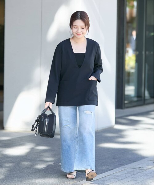 WAAC ブラック クールネックプルオーバー WOMEN バイカラーハイネックプルオーバー ブラック