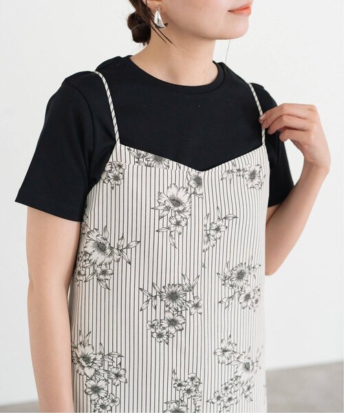 ストライプフラワーキャミワンピース｜ベーセーストックのアウトレット