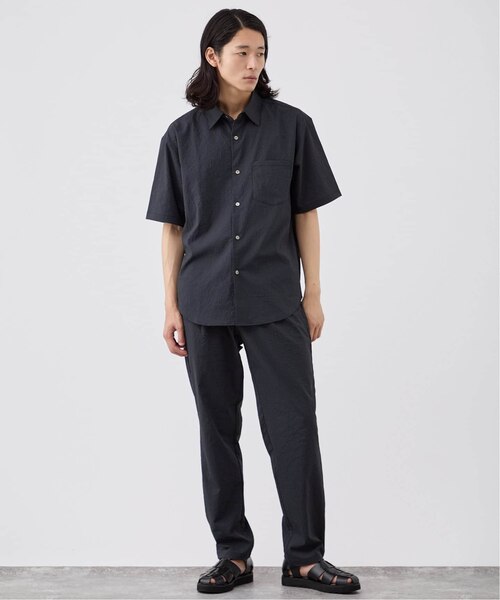 シアサッカーチェック半袖シャツ｜ベーセーストックのアウトレット通販