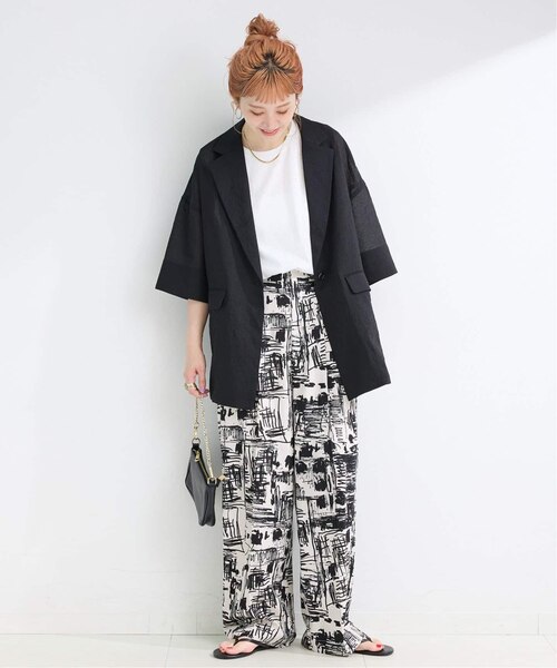 極美品 ビューティーアンドユース ハーフスリーブジャケット 洗える 25SS BEAUTY&YOUTH UNITED ARROWS（ビューティーアンドユース