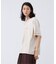 ピグメント加工 プリント クルーネックTシャツ