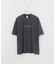 ピグメント加工 プリント クルーネックTシャツ