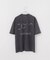 ピグメント加工 プリント クルーネックTシャツ