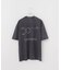 ピグメント加工 プリント クルーネックTシャツ
