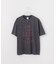 ピグメント加工 プリント クルーネックTシャツ