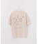 ピグメント加工 プリント クルーネックTシャツ