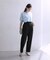【洗える】コットンサテンセミバレルパンツ