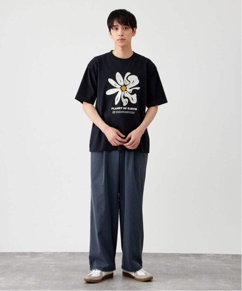 追加3》【PLANET OF EARTH】フラワー エンブロイダリーTシャツ